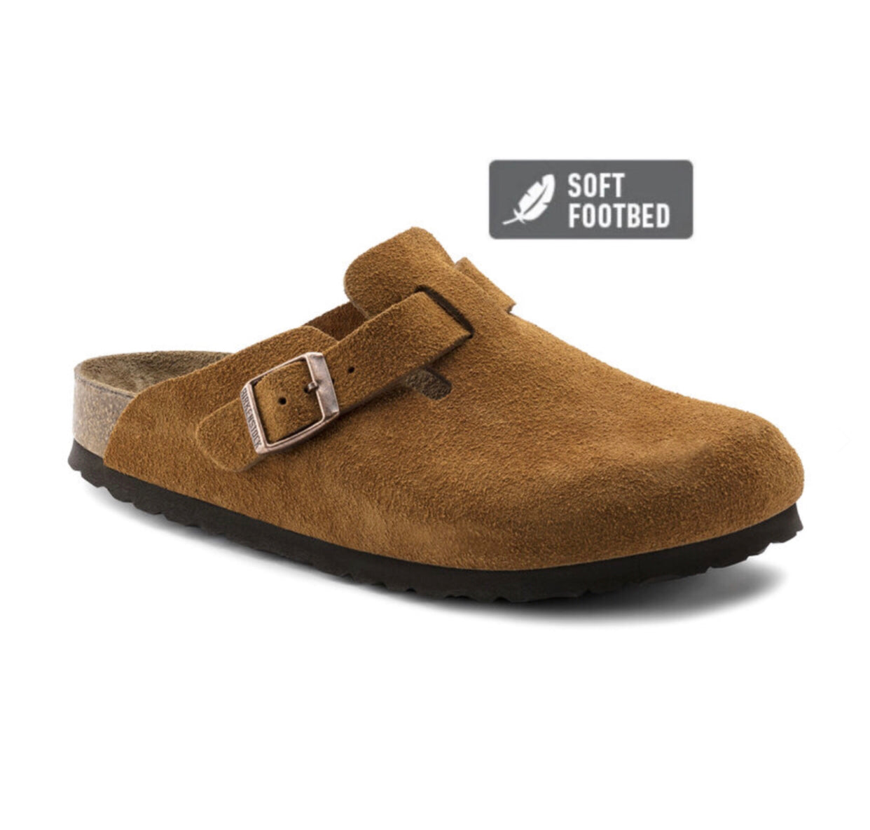 Birkenstock Boston Mink Suede Soft Footbed Made In Germany