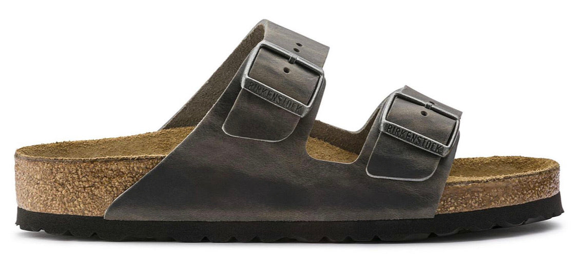 Birkenstock Arizona Iron Oiled Leather Soft Footbed Made In Germany