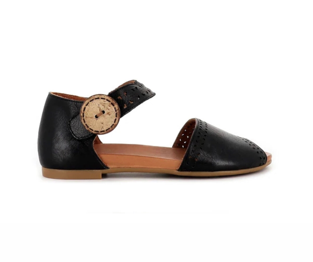 Sala Europe Aimee Black Open Toe Sandal Made In Turkey