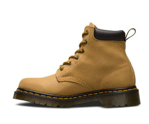 Dr. Martens 939 Tan Brun Clair Greasy Suede 6 Eyelet Ankle Boot
