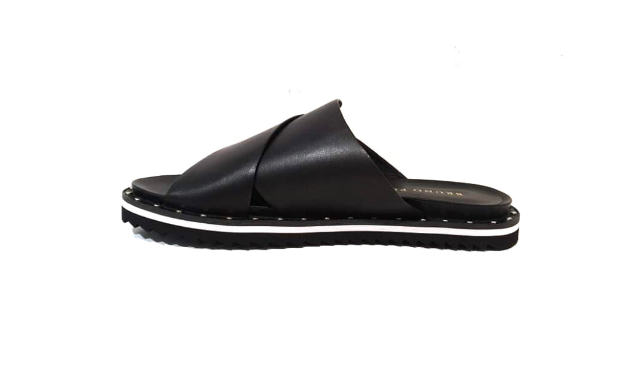 Bruno Premi KA111X Black Nero Vitello Leather Slide