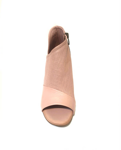 Sala Europe Norwich Skin Light Pink Open Toe Zip Court Shoe Made In Turkey