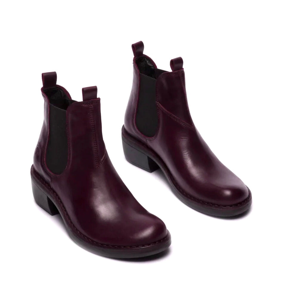 Fly London Meme030Fly Wine Ankle Chelsea Boots Made In Portugal