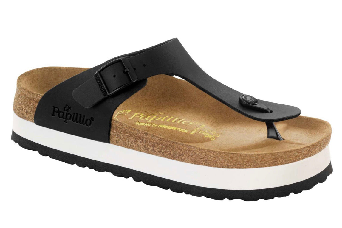 Papillio By Birkenstock Gizeh Black Platform Made In Portugal