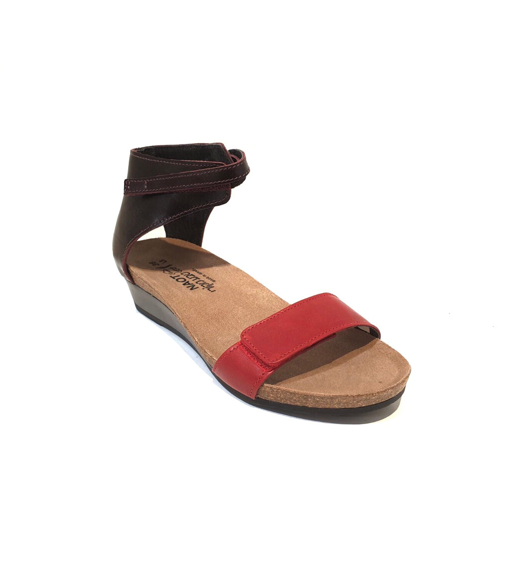 Naot Prophecy Poppy Red Leather Sandals Made In Israel