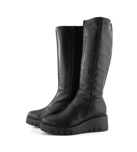 Wonders E-6240 Indios Negro Black Knee High Zip Platform Boot Made In Spain