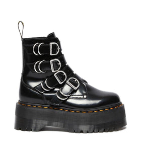 Dr. Martens Jadon Max Hardware Black 4 Strap Zip Platform Ankle Boot