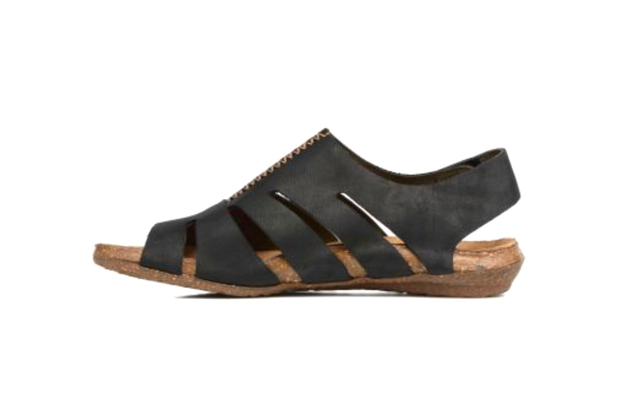 El Naturalista 5065 Black Pleasant Wakataua Sandal Made In Spain