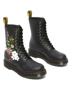 Dr. Martens 1490 Bloom Black Nappa Floral 10 Eyelet Boot