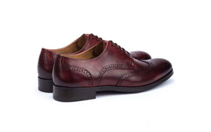 Martinelli 1492-2633EYM Bordeos Burgundy Empire Leather 5 Eyelet Brogue Made In Spain