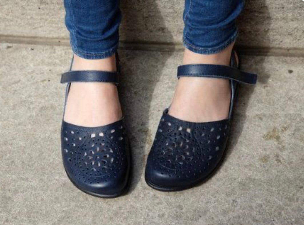 Naot Arataki Soft Ink Navy Blue Leather Ladies Sandals Made In Israel