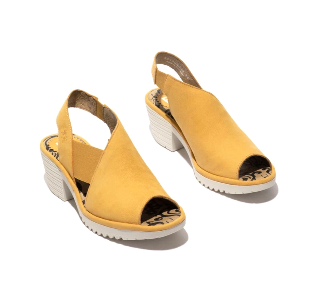 Fly London Wily300Fly Yellow Cupido Bumblebee Open Toe Sandal Made In Portugal