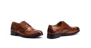 Martinelli 1492-2633EYM Cuero Light Tan Empire Leather 5 Eyelet Brogue Made In Spain