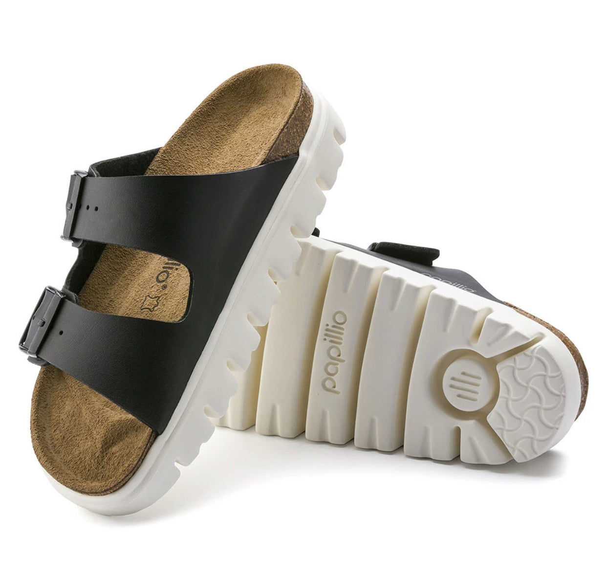 Papillio By Birkenstock Arizona Pap Chunky Black White Platform Made In Portugal