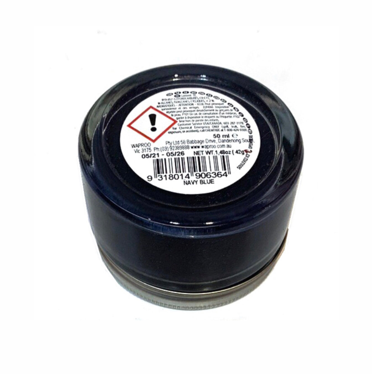 Waproo Navy Blue Renovating Cream Polish 42g Made In France