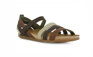 El Naturalista NF42 Brown Mixed Sandals Flats Made In Spain