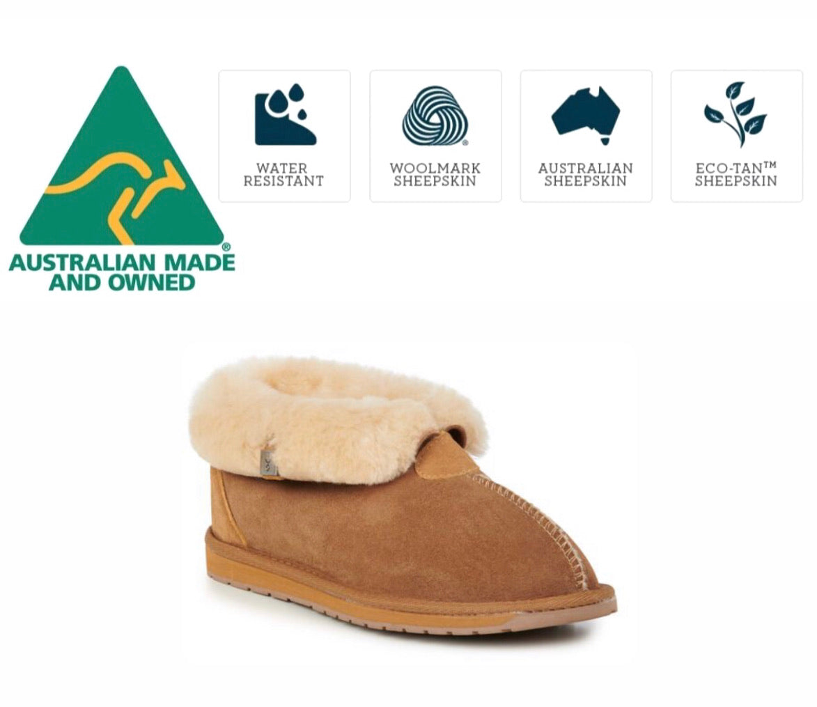 Emu Australia Chestnut Platinum Albany Ankle Sheepskin Made In Australia