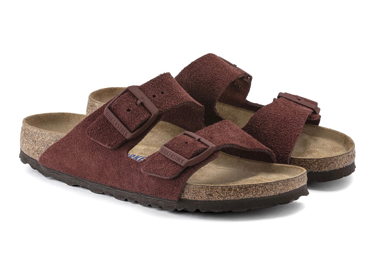 Birkenstock Arizona Chocolate Brown Suede Soft Footbed Made In Germany