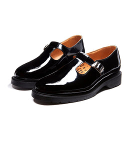 Solovair Black Patent Mary Jane Shoe Made In England