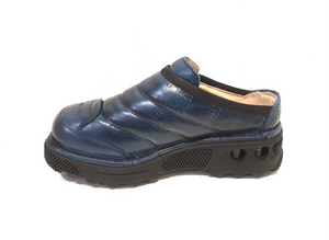 New Rock Azul Blue Leather 298 Piso Platform Slide Made In Spain