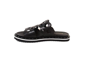 Bruno Premi KA112X Black Nero Vitello Leather Slide