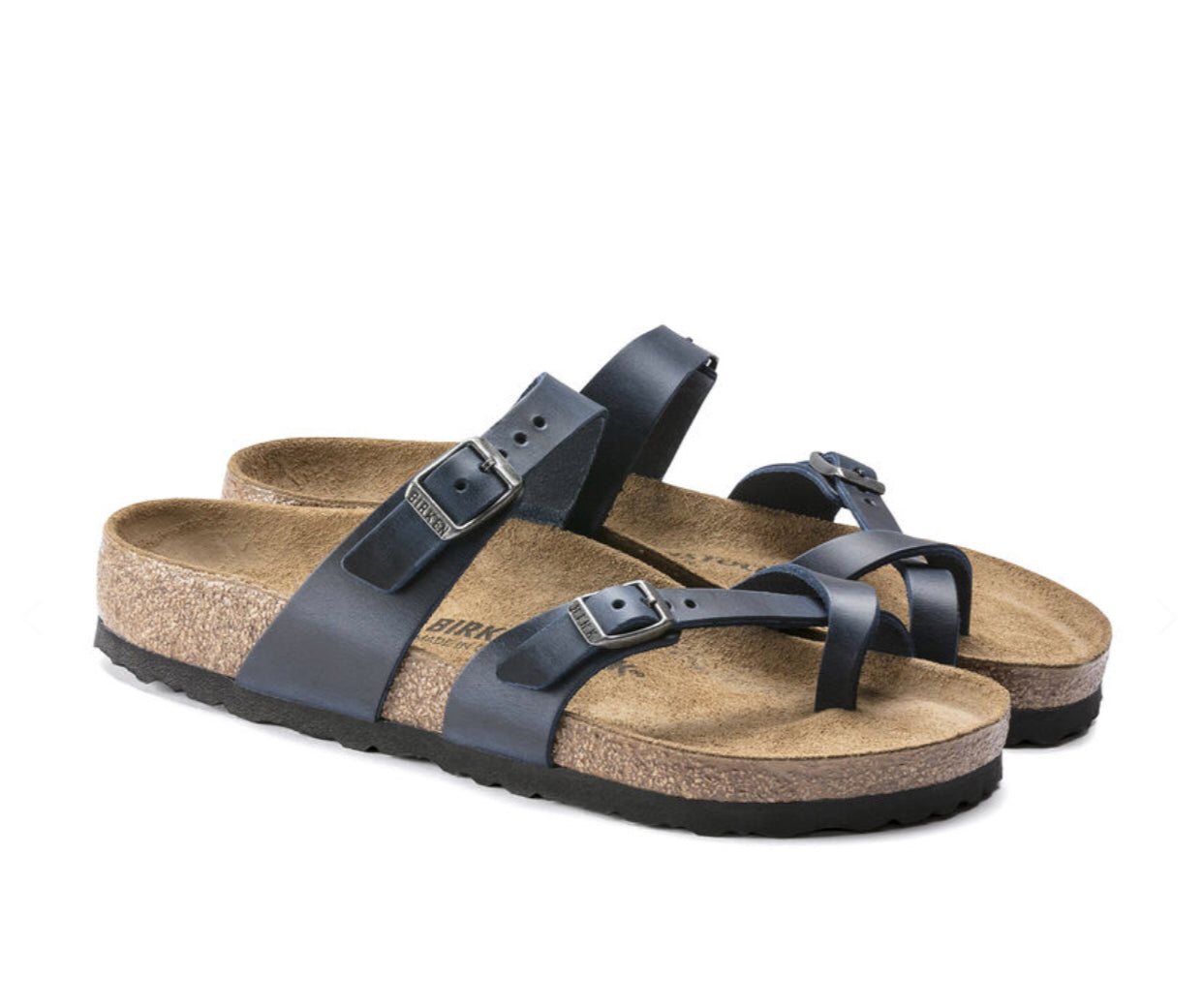 Birkenstock Mayari Blue Oiled Leather Made In Germany