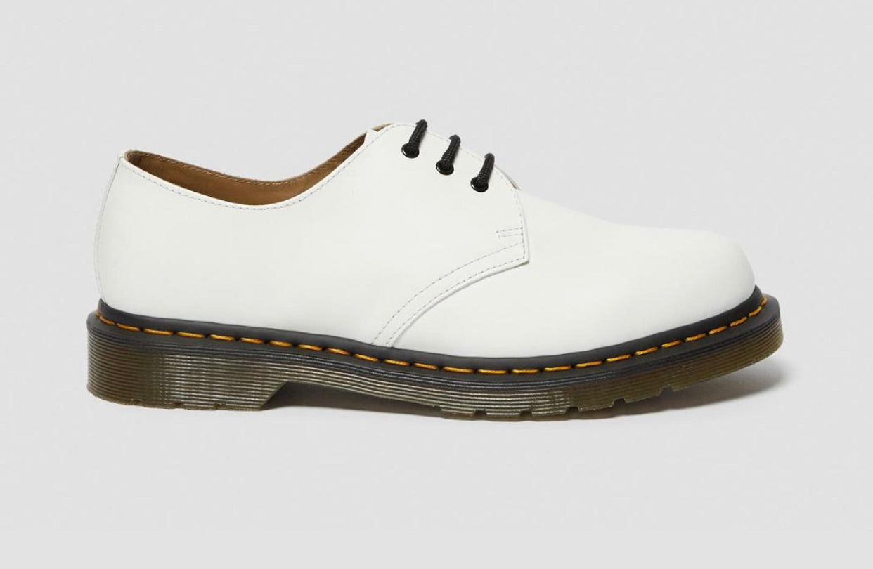 Dr. Martens 1461 White Smooth 3 Eyelet Shoe