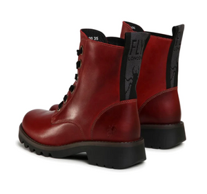 Fly London Ragi539Fly Rug Red 6 Eyelet Ankle Boot Made In Portugal