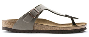 Birkenstock Gizeh Stone Nubuck Birko-Flor Made In Germany