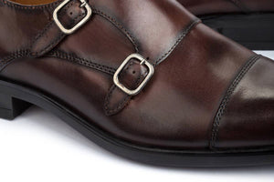 Pikolinos M7J-3148 Olmo Brown Mens Double Buckle Monk Made In Spain