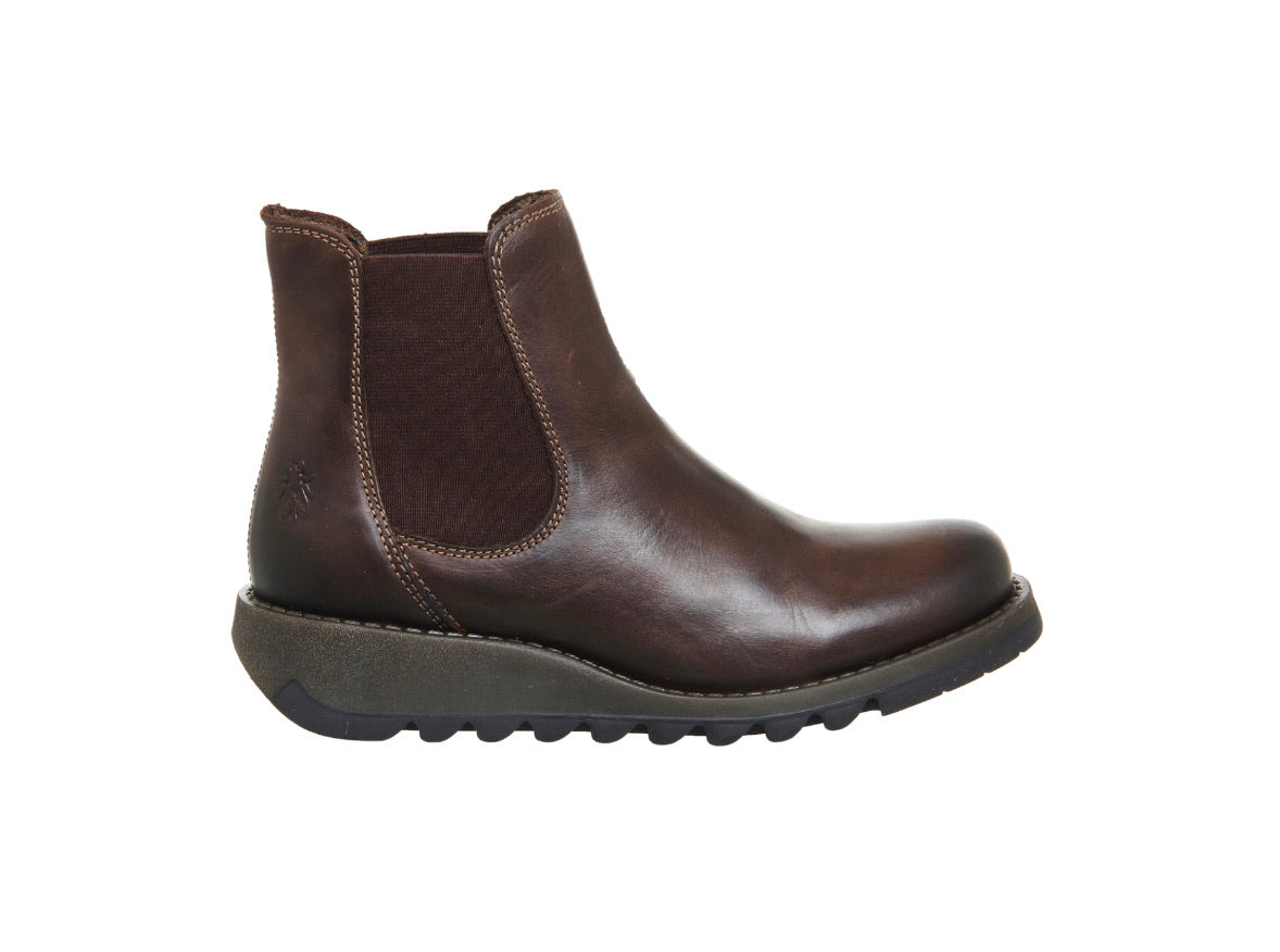 Fly London Salv Dark Brown Chelsea Ankle Boot Made In Portugal