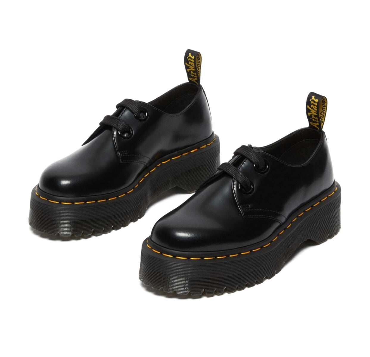 Dr. Martens Holly Black Buttero Platform 2 Eyelet Shoe