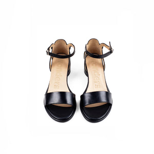 Wonders B-7310 Black Negro Leather Court Shoe Made In Spain