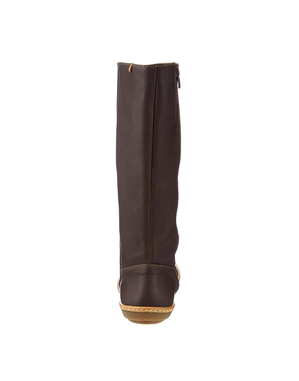 El Naturalista 5316 Brown Coral Knee High Boots Zip Made In Spain