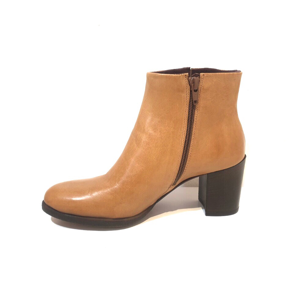 Progetto R103 California L Light Tan Zip Ankle Boot Made In Italy