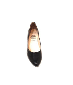 Wonders I-4743 Black Negro Patent Leather Court Shoe Made In Spain