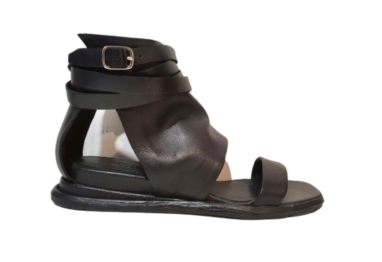Martini Marco T0308 Black Nero Women's Flats Sandals Made In Romania
