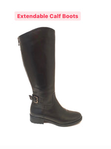 Marco Firenze Papete Black Nero Zip Knee High Boots Made In Italy