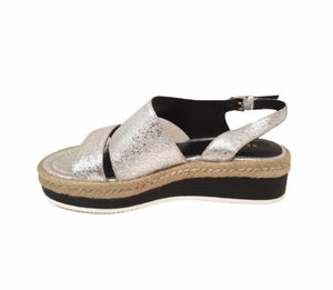 Bruno Premi K0106P Frer Argento Silver Metallic Leather Sandal