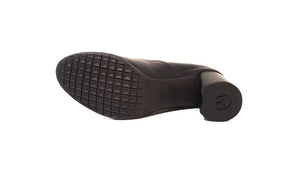 Wonders I-6852 Negro Black Leather Court Shoe Made In Spain