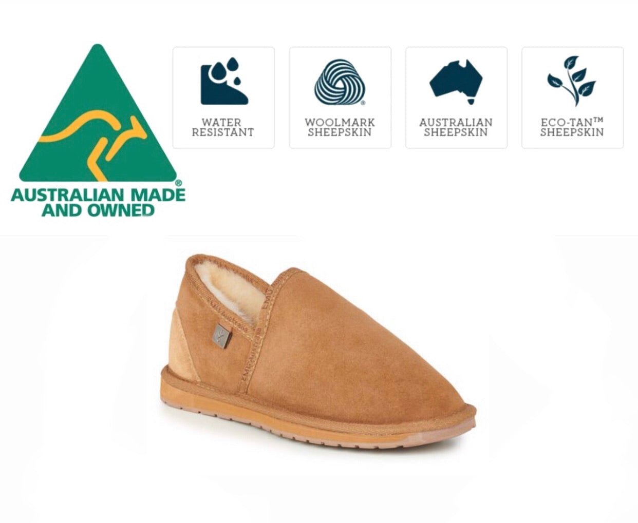 Emu Australia Chestnut Platinum Ashford Sheepskin Made In Australia