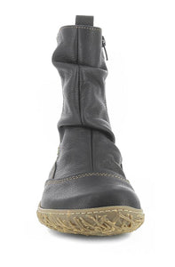 El Naturalista N722 Black Zip Mid Calf Boots Made In Spain