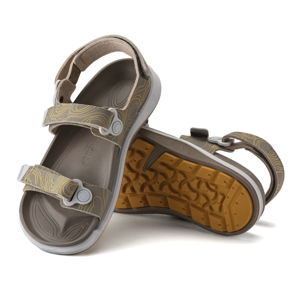 Birkenstock Kalahari Faded Khaki Velcro Vegan Sandal Made In Germany
