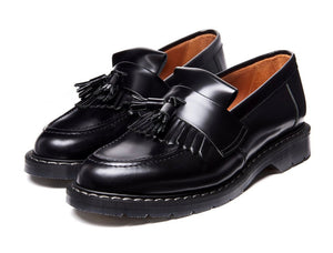Solovair Black Greasy 8 Eyelet Boot Made In England