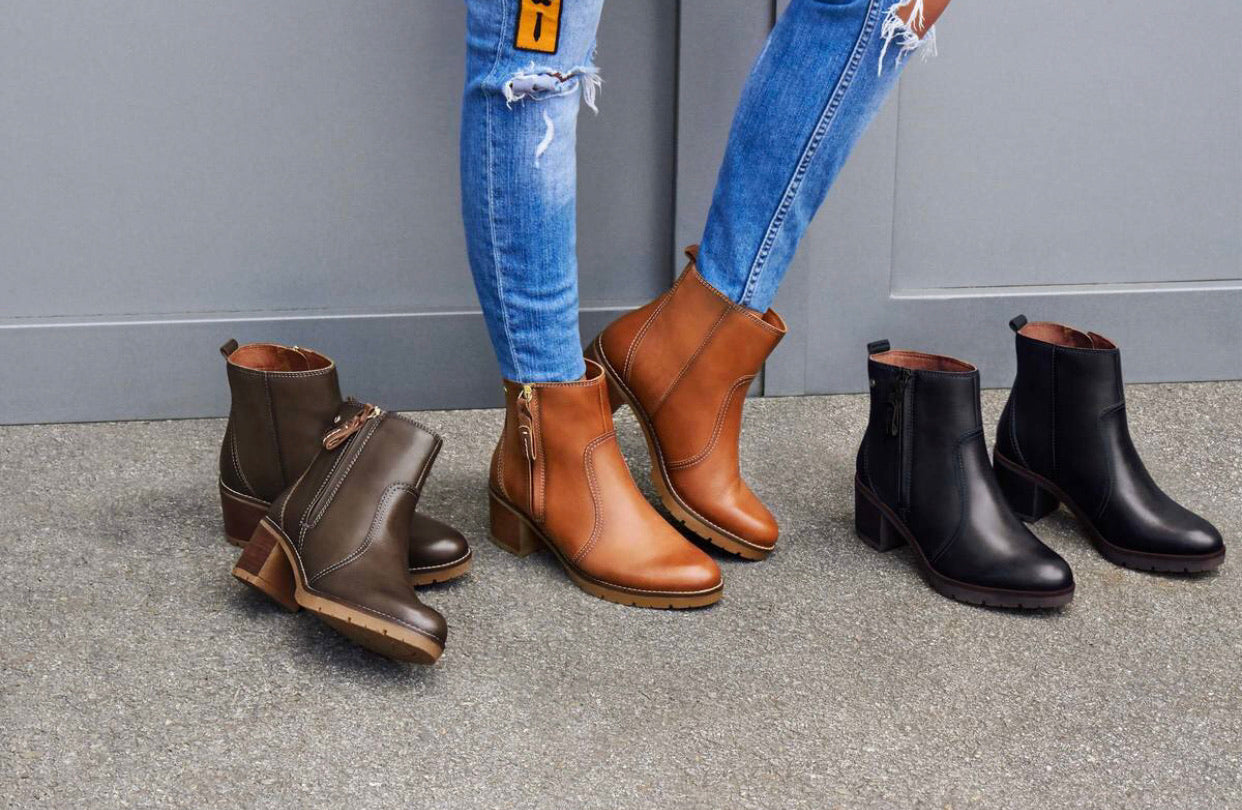 Pikolinos Llanes W7H-8632 Seamoss Zip Ankle Boots Made In Spain