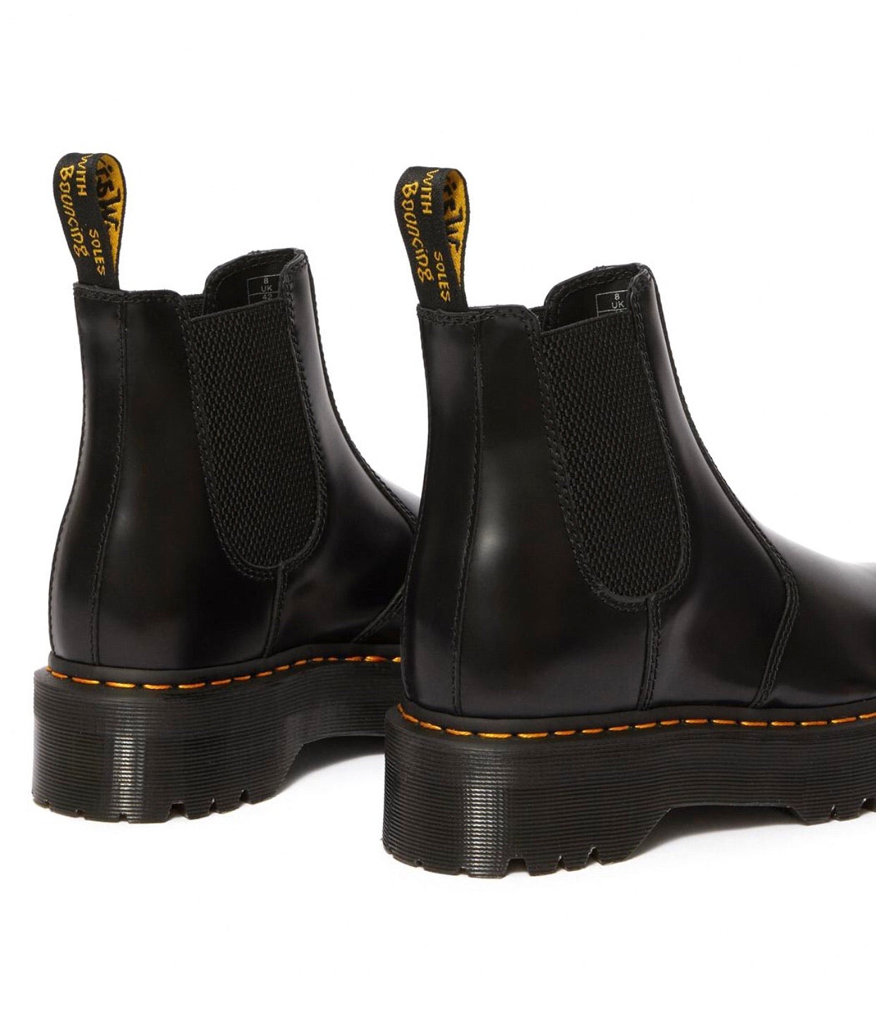 Dr. Martens 2976 Quad Black Leather Platform Chelsea Boot
