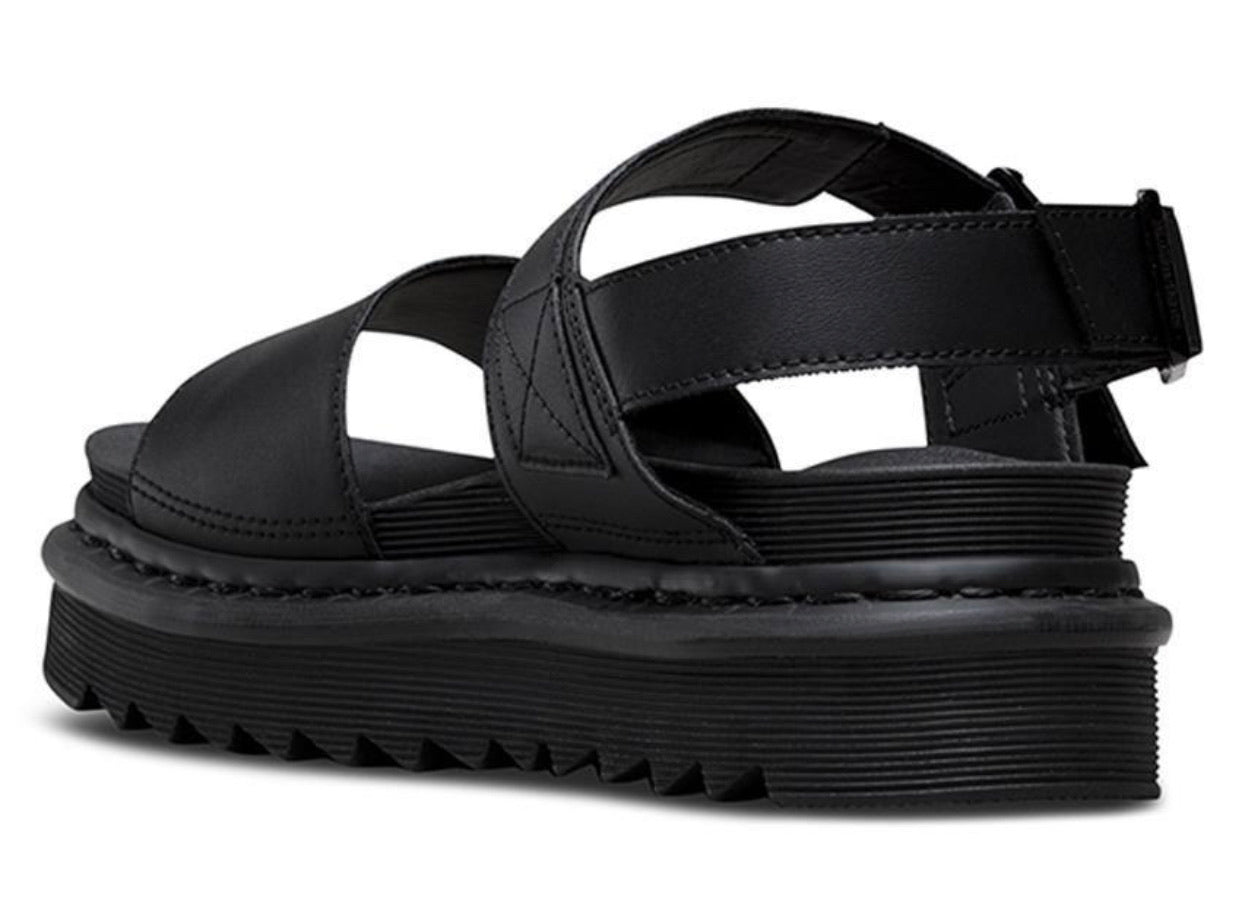 Dr. Martens Voss Black 2 Buckle Back Strap Sandal