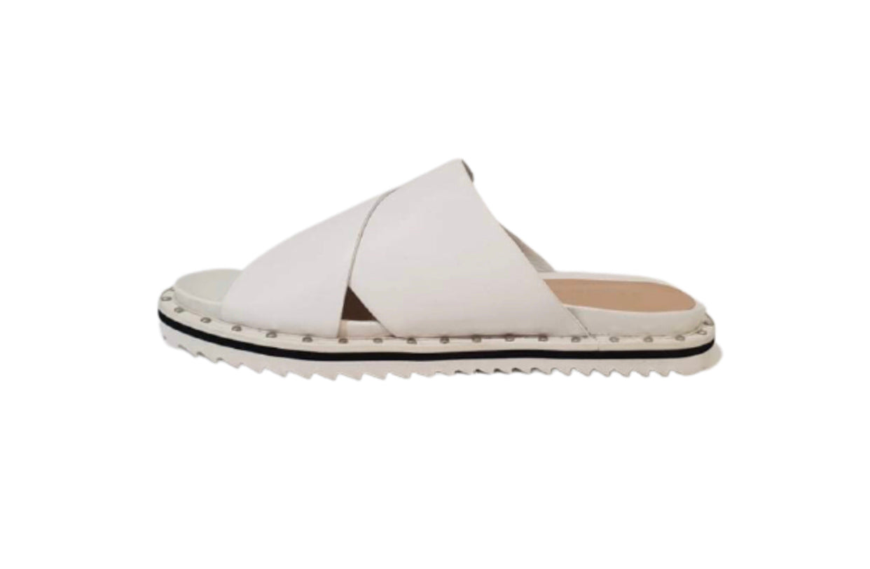 Bruno Premi KA111X White Bianco Vitello Leather Slide