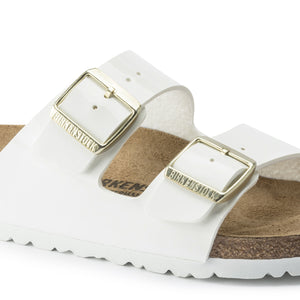 Birkenstock Arizona White Patent Birko-Flor Made In Germany