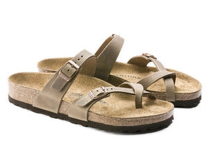 Birkenstock Mayari Tabacco Brown Oiled Leather Made In Germany